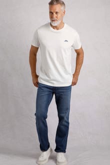 Fished Branded T-Shirt Dusty White