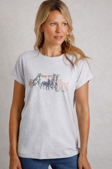 Doggie Days Organic Cotton T-Shirt Grey Marl