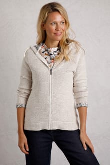 Chicoa Full Zip Macaroni Hoodie Ecru