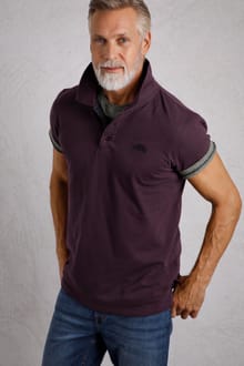 Miles Pique Polo Shirt Mulled Wine