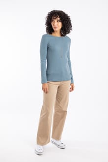 Maine Long Sleeve Outfitter T-Shirt Blue Mirage