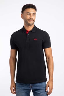 Miles Pique Polo Shirt Black