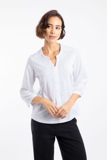 Mabel Broidery 3/4 Sleeve Top White