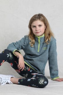 Archie Unisex Kids Eco 1/4 Zip Grid Fleece Uniform Blue