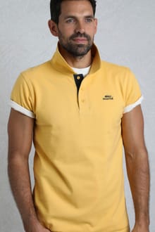 Miles Pique Polo Shirt Lemon
