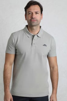 Giles Pique Polo Shirt Limestone