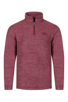 Boston Eco 1/4 Zip Grid Fleece Garnet