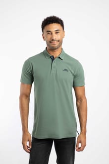 Miles Pique Polo Shirt Army Green
