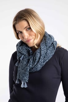 Marelia Printed Scarf Navy