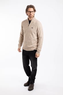 Altwood 1/4 Zip Jumper Ecru