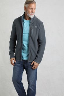 Transom Full Zip Macaroni Sweatshirt Dusty Blue
