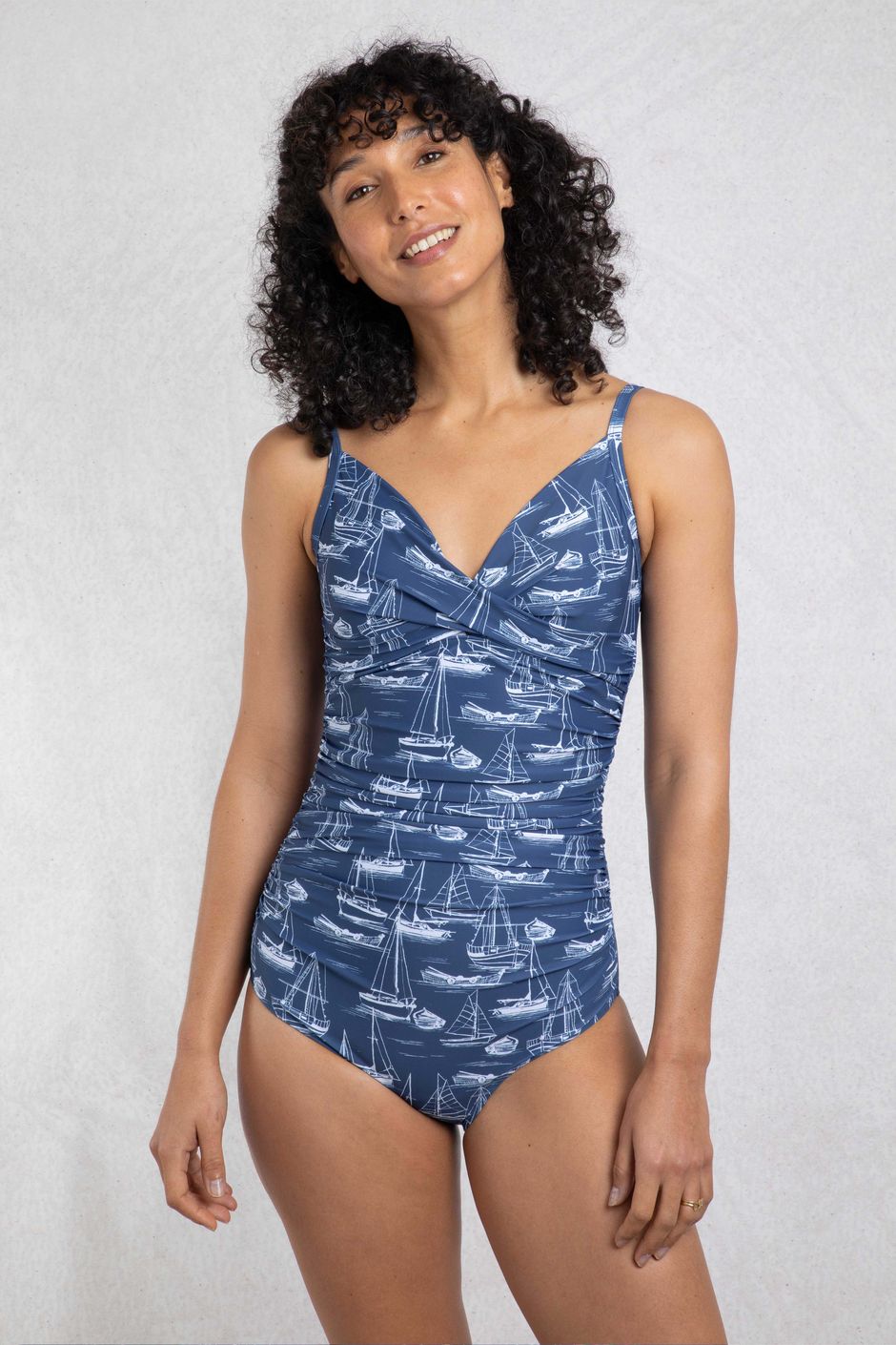 Penelope Eco Printed Swimsuit  Ensign Blue