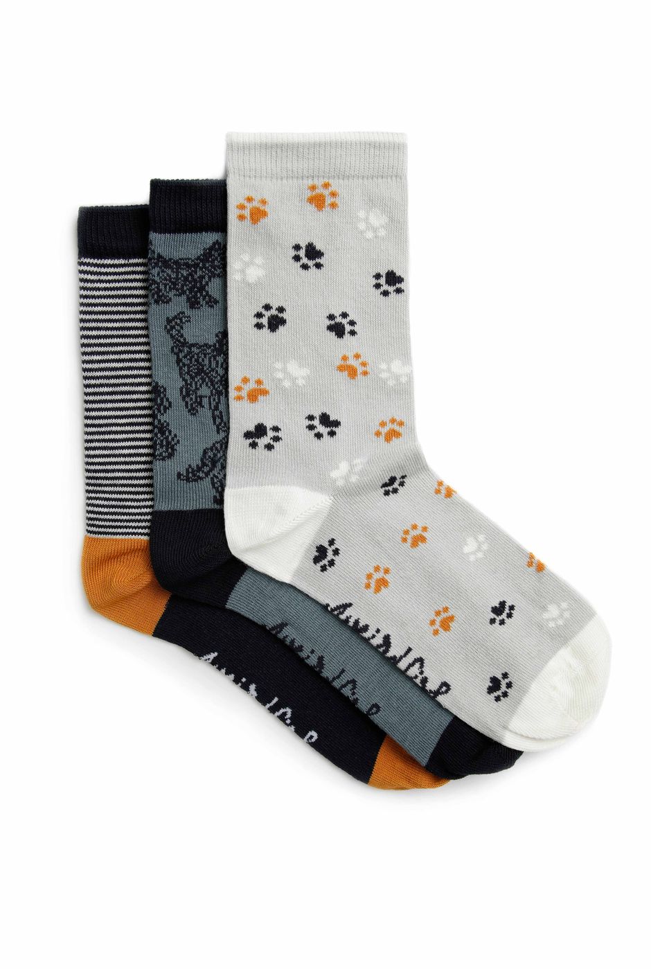 Parade Patterned Socks 3 Pack Dusty Blue