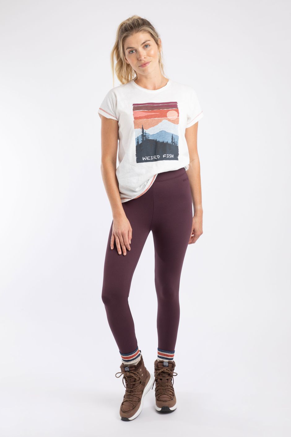 Lilliane High Waisted Leggings Mulled Wine