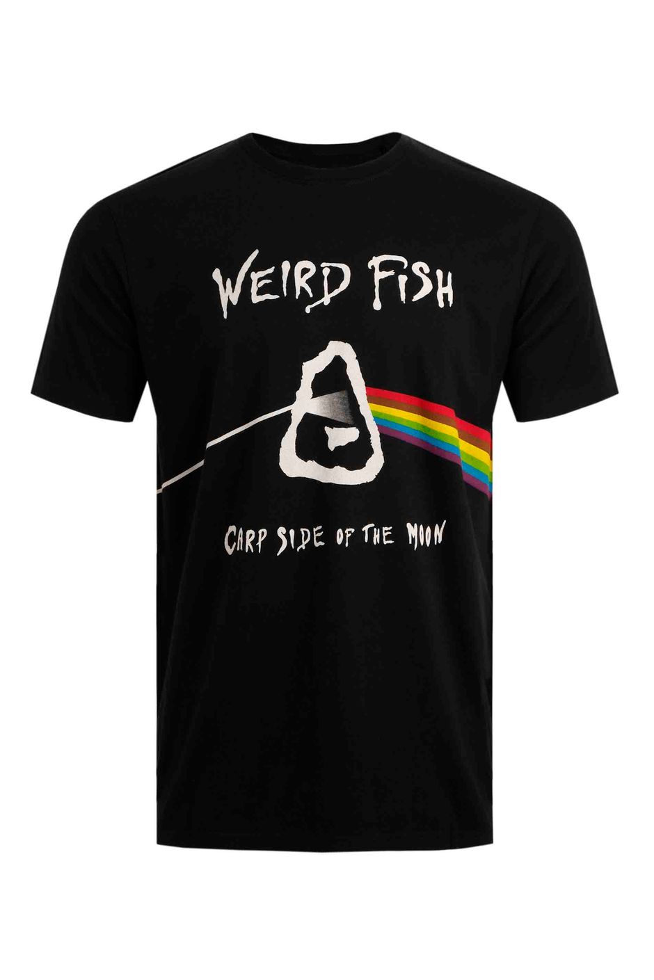 Carp Side Front Print Artist T-Shirt Black