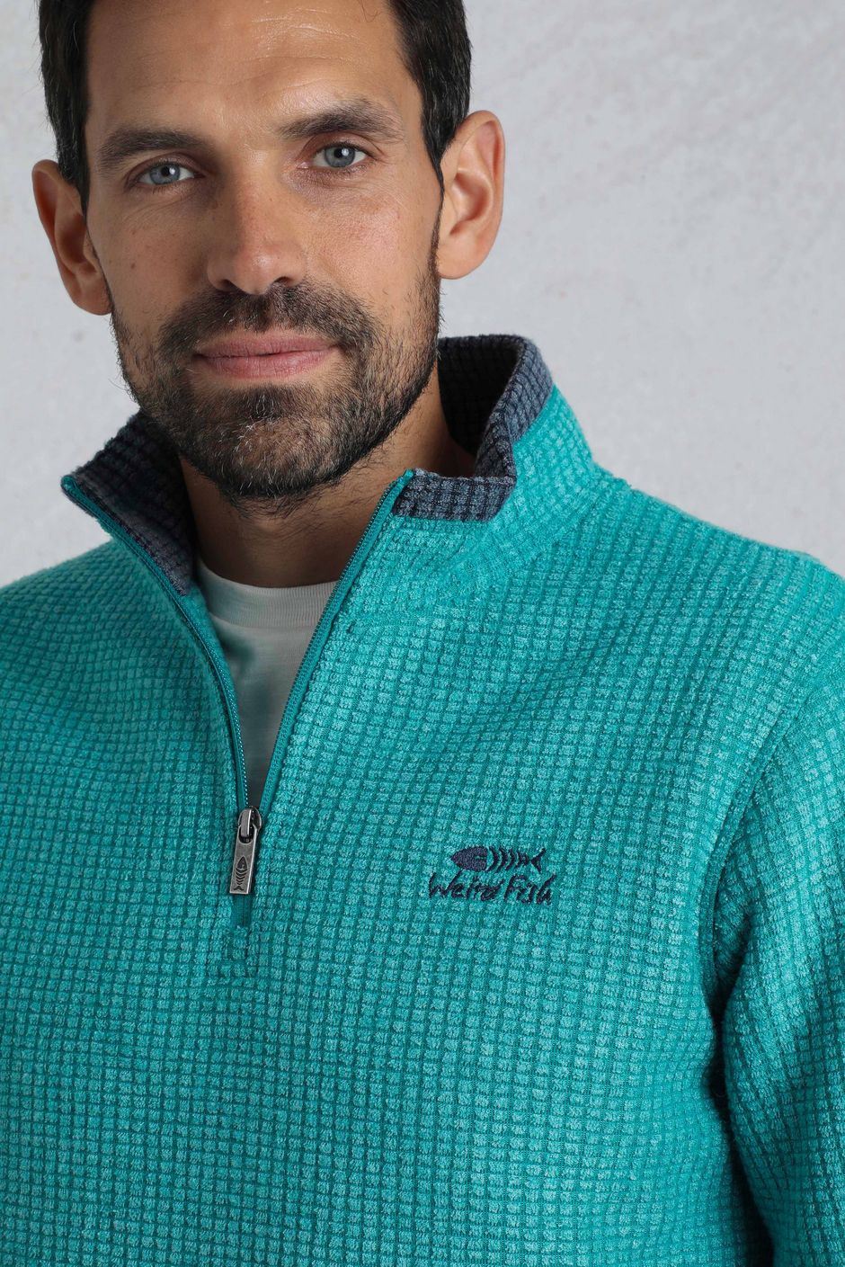 Newark 1/4 Zip Grid Fleece Viridis