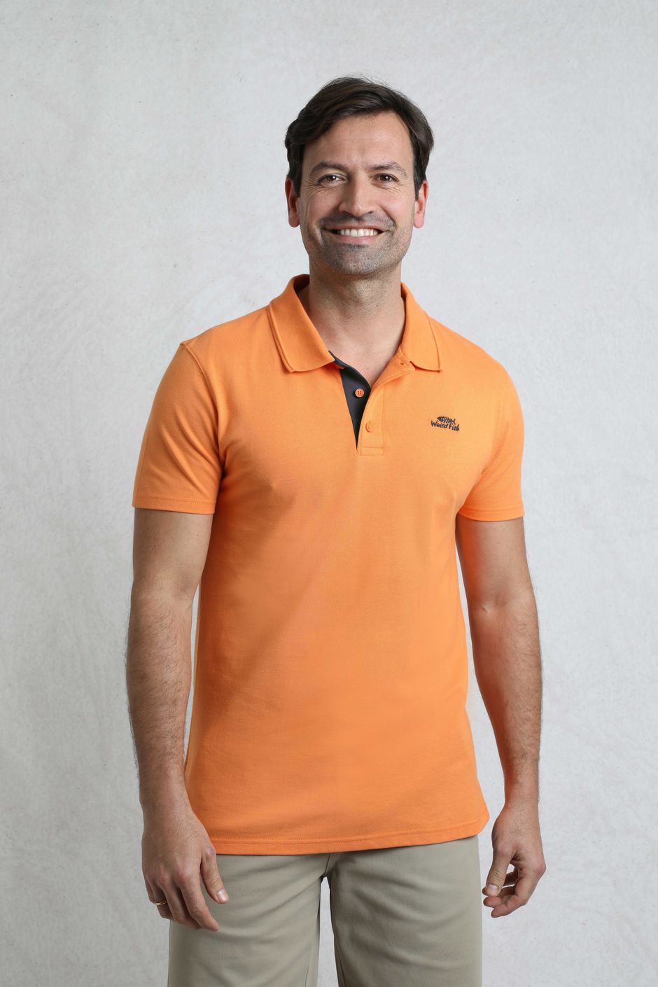 Miles Pique Polo Shirt Pumpkin