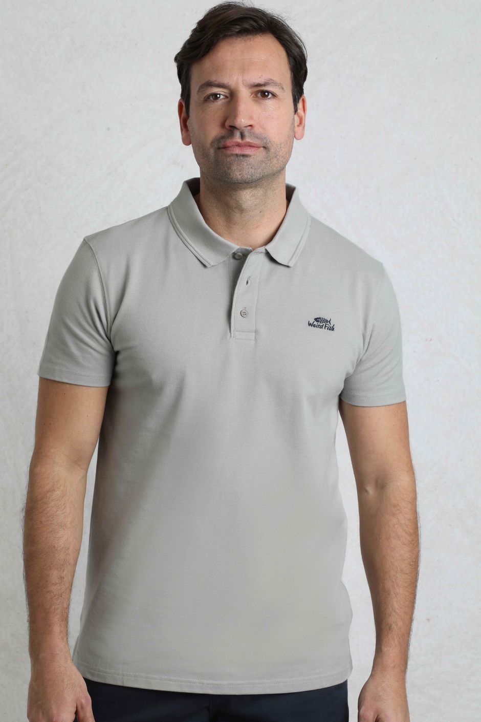 Giles Pique Polo Shirt Limestone
