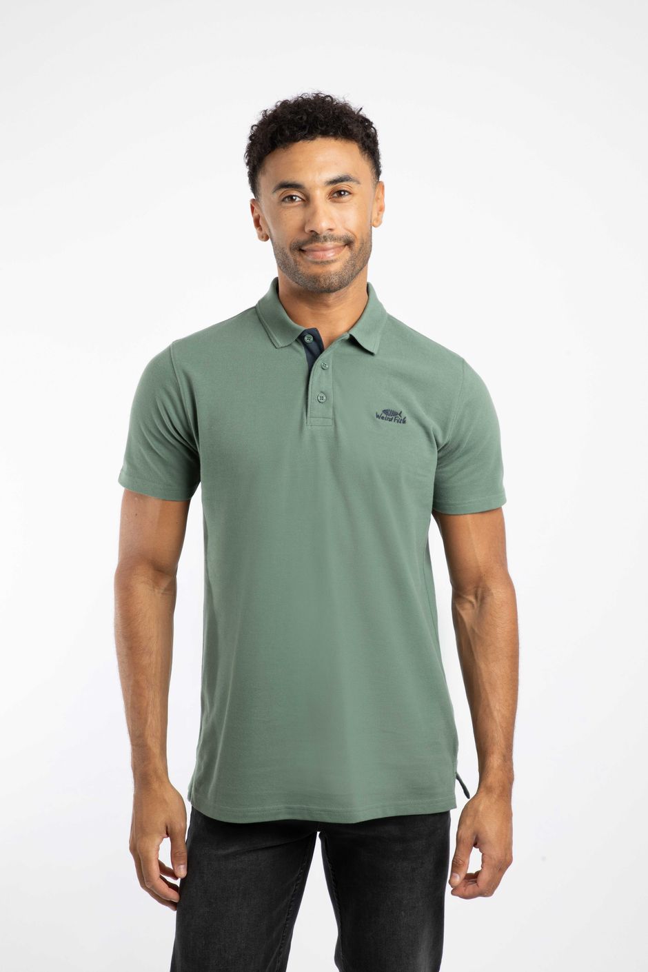 Miles Pique Polo Shirt Army Green