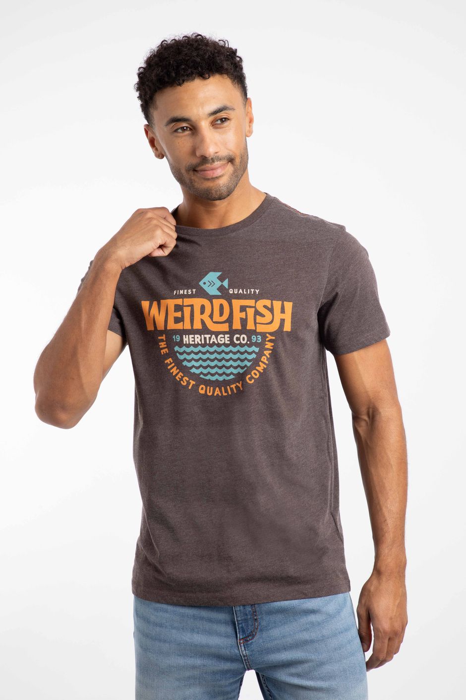 Heritage Surf Front Print Graphic T-Shirt Hot Chocolate