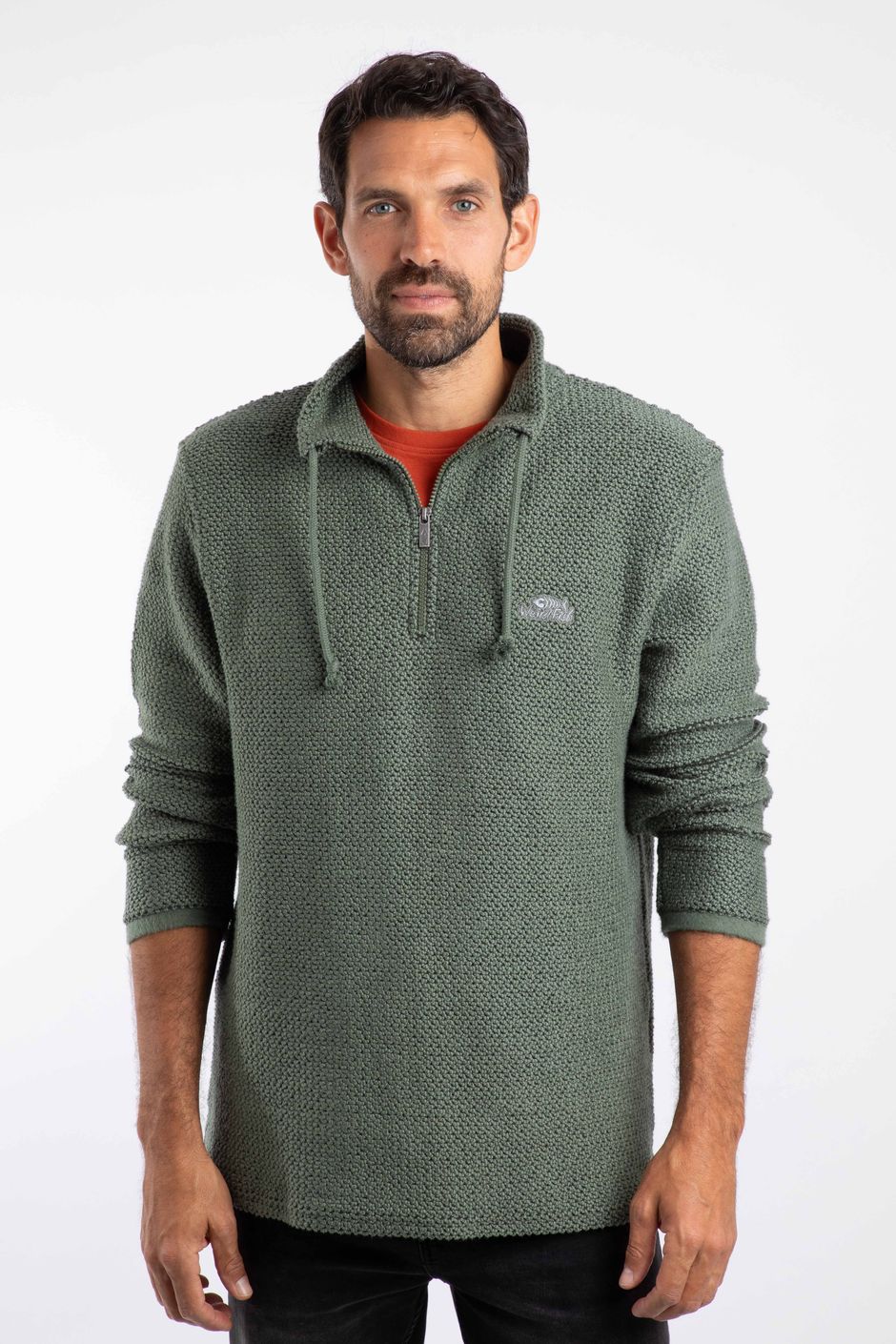 Cruiser 1/4 Zip Macaroni Sweatshirt Army Green