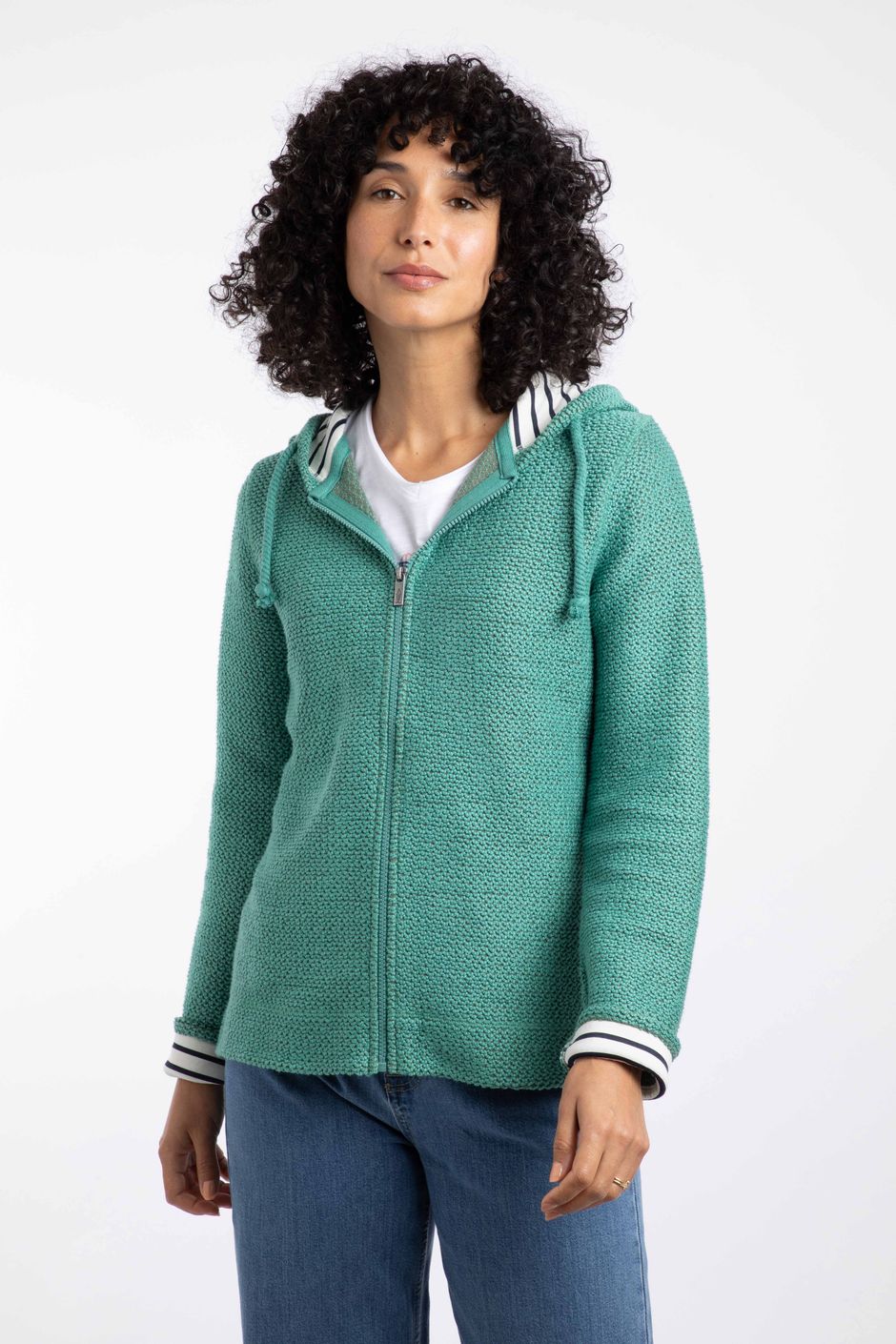 Chicoa Full Zip Macaroni Hoodie Dark Jade